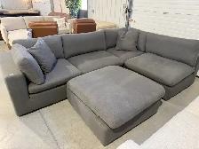 Grey 5 piece modular sectional