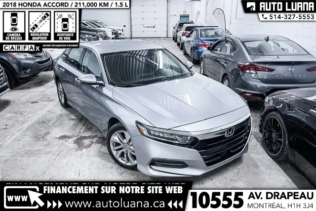 2018 HONDA Accord LX CARPLAY/LANE ASSIST/CAM/KEYLESS/DEMARREUR - Photo 2