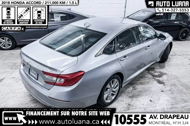 2018 HONDA Accord LX CARPLAY/LANE ASSIST/CAM/KEYLESS/DEMARREUR - Photo 8