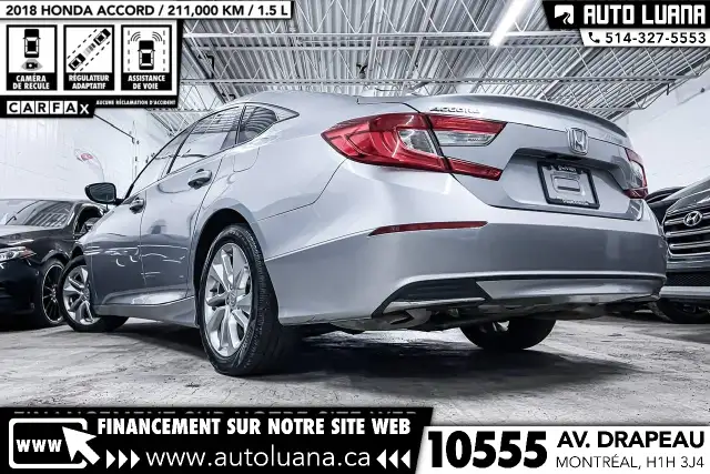 2018 HONDA Accord LX CARPLAY/LANE ASSIST/CAM/KEYLESS/DEMARREUR - Photo 13