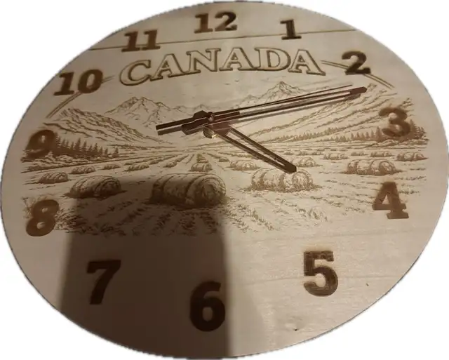 Hand made wooden clocks lazer engraved