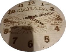 Hand made wooden clocks lazer engraved