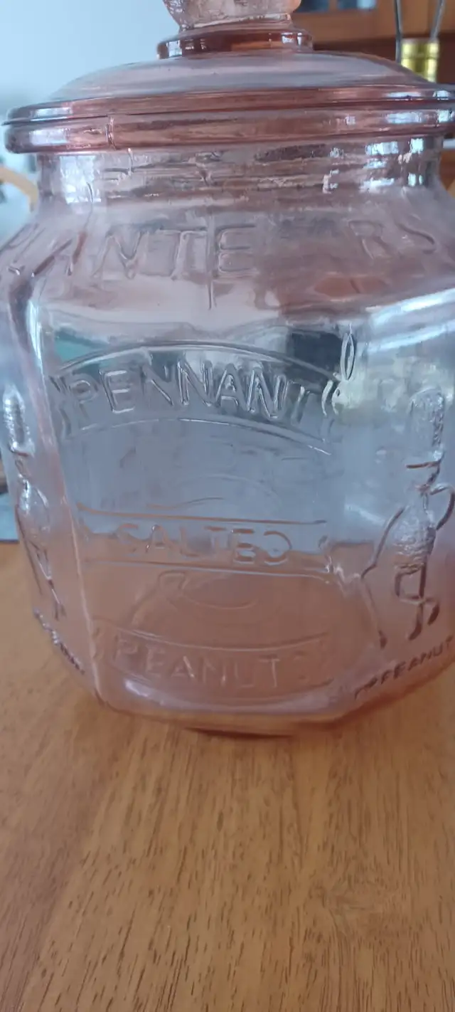 Mr.Peanut ( Planters), glass peanut/ cookie jar.