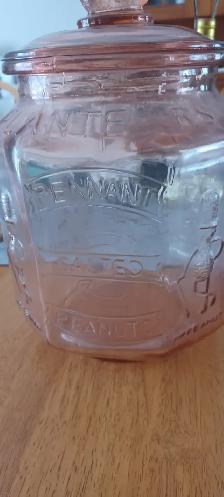 Mr.Peanut ( Planters), glass peanut/ cookie jar.