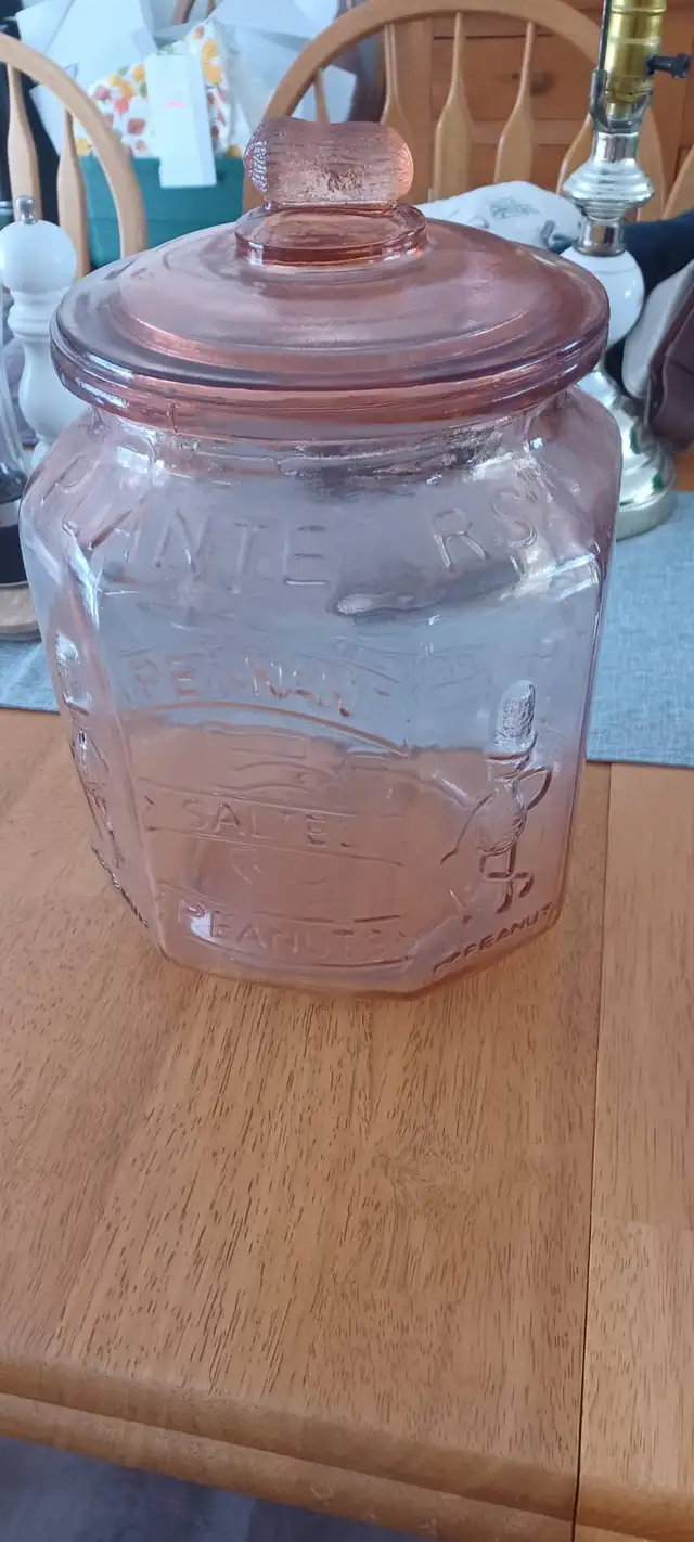 Mr.Peanut ( Planters), glass peanut/ cookie jar. - Photo 2