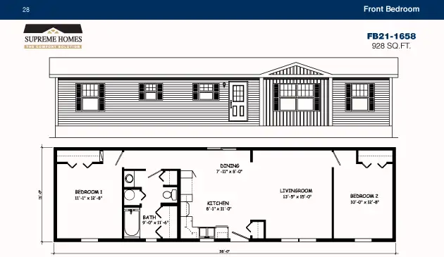 2 Bedroom mini-home on special March Madness pricing
