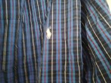 Polo Ralph Lauren Striped Cotton Robe Blue White Pockets Small - Photo 4