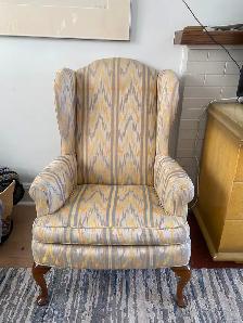 Two Steek's Classic Wingback Chairs And Dresser