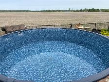 installation / changement de toile / piscine hors terre