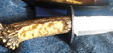 Bowie knife WOLF PACK with display antler $60 - Photo 2