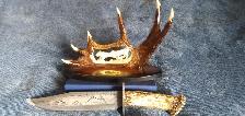 Bowie knife WOLF PACK with display antler $60 - Photo 8