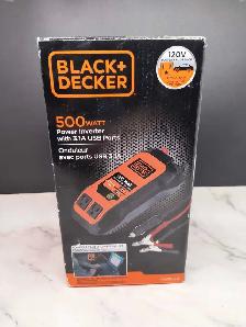 BLACK & DECKER 500W POWER INVERTER W/3.1A USB PORTS