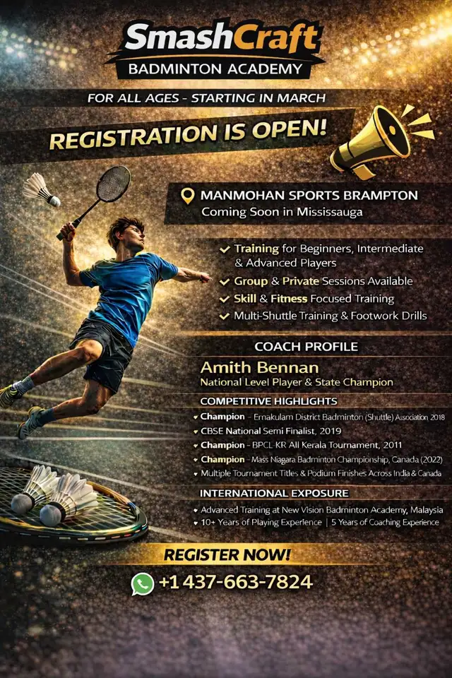 Badminton coaching for Kids and Adults | Brampton