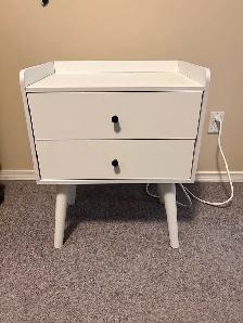2 Drawer Nightstand/end table with USB and electrical  plugs
