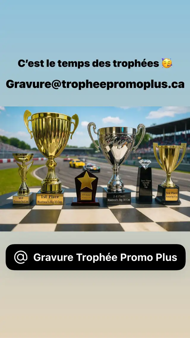 CADEAUX, Sports évênements gravure plaque trophée