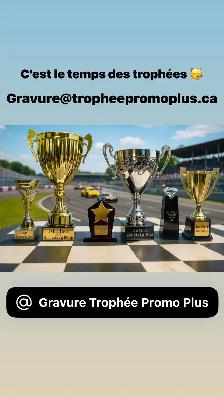 CADEAUX, Sports évênements gravure plaque trophée