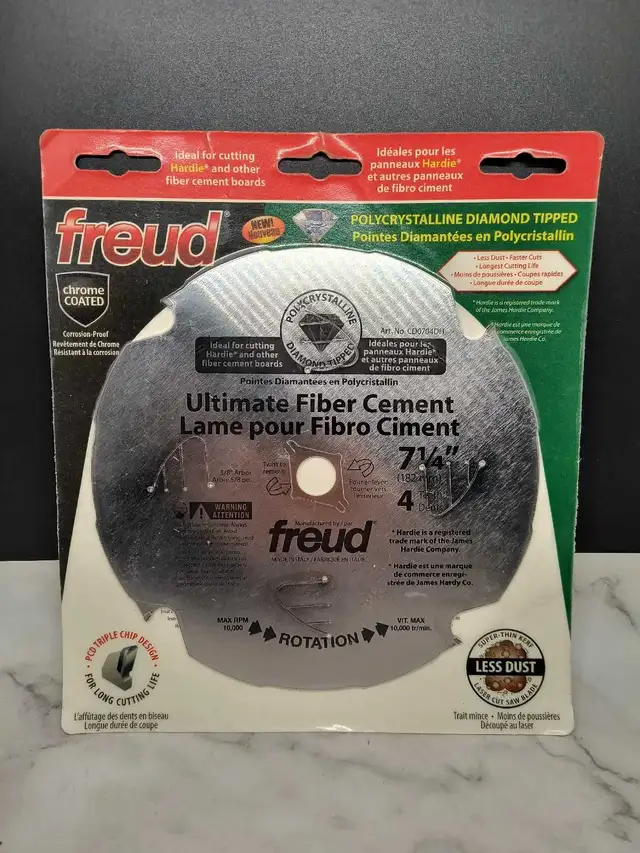 FREUD ULTIMATE FIBER CEMENT BLADE 7 1/4'