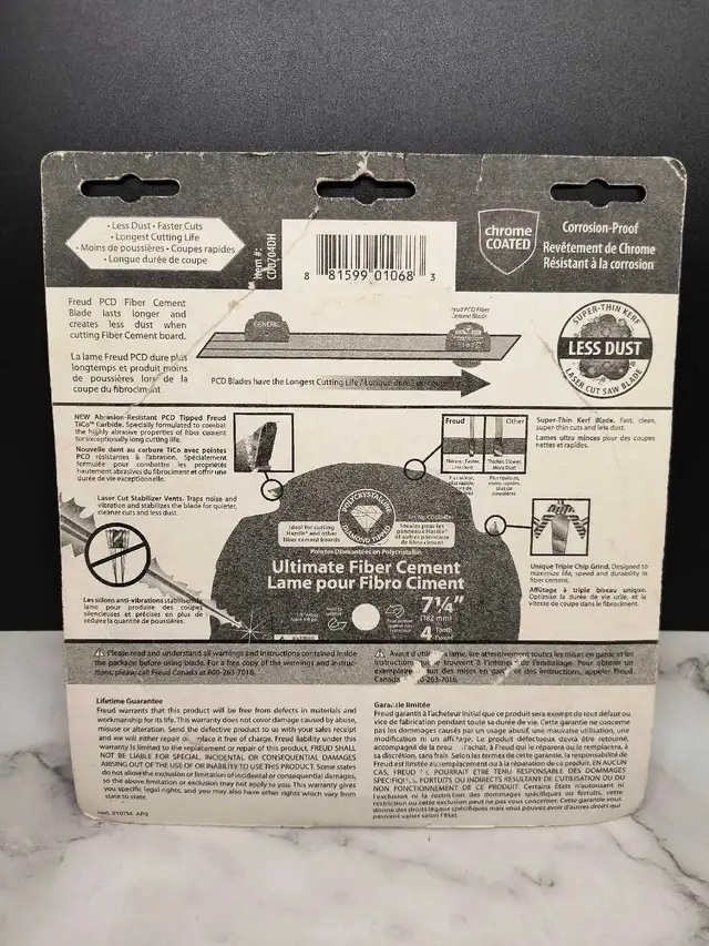 FREUD ULTIMATE FIBER CEMENT BLADE 7 1/4' - Photo 2