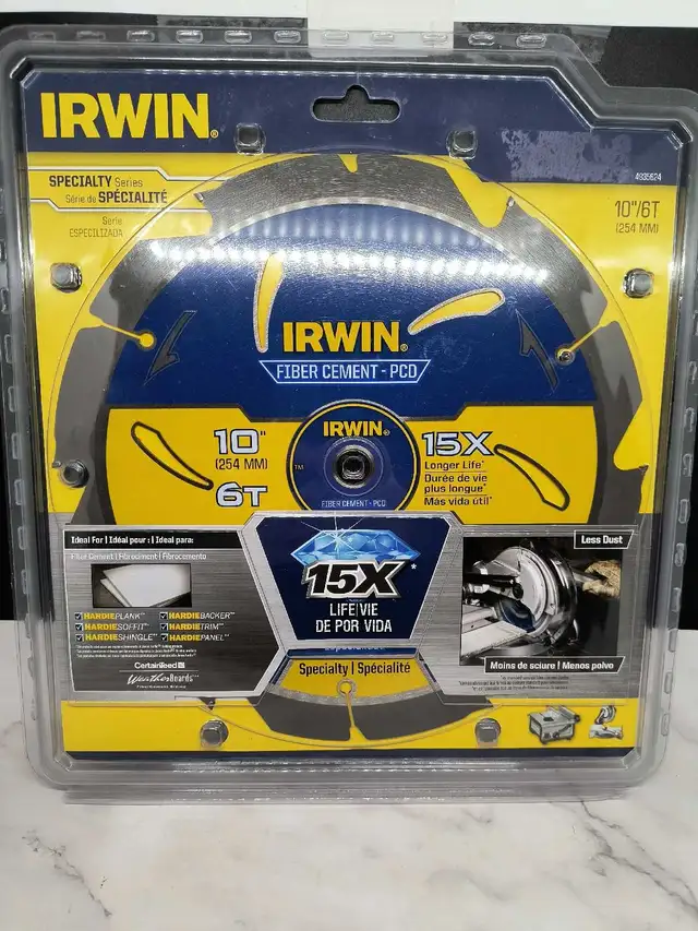 IRWIN FIBER CEMENT 10' CIRCULAR SAW BLADE