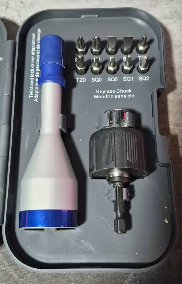 MASTERCRAFT MAXIMUM DRIVER BIT KIT–DRILL BITS   KEYLESS CHUCK $5 - Photo 2