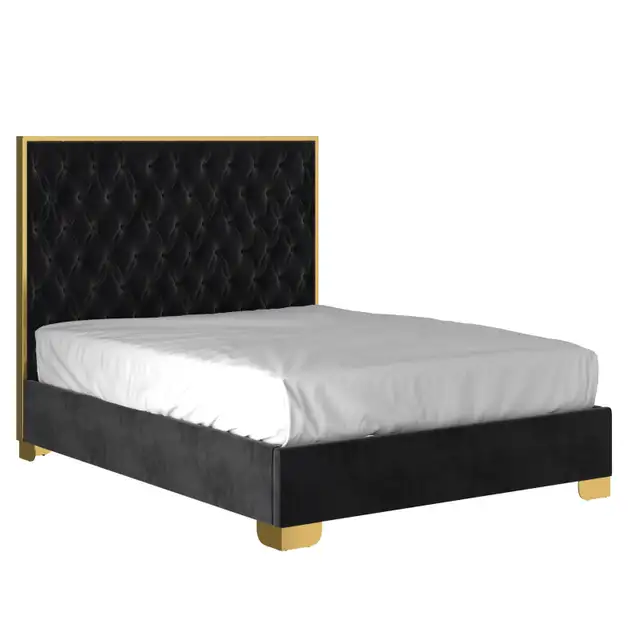 Lucille 60' Queen Bed in Black and Gold Free Local Delivery