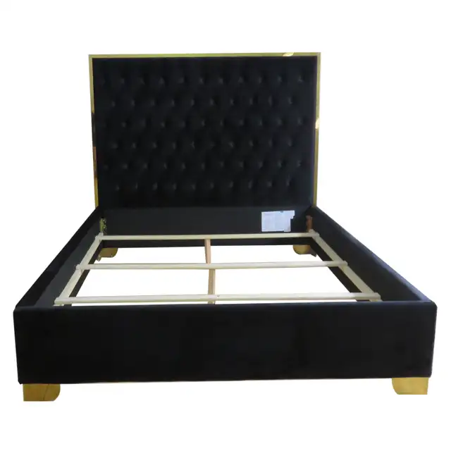 Lucille 60' Queen Bed in Black and Gold Free Local Delivery - Photo 5