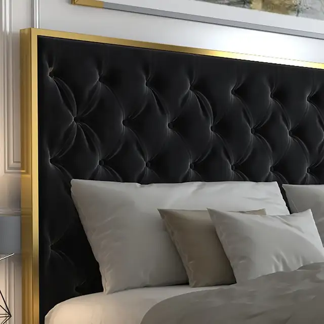Lucille 60' Queen Bed in Black and Gold Free Local Delivery - Photo 7