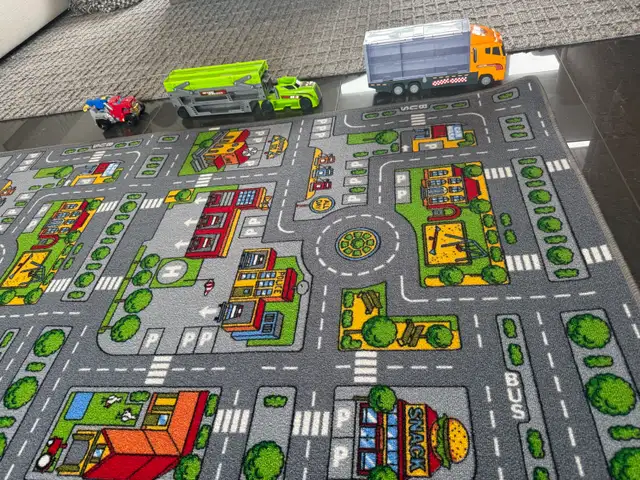 car mat and trucks