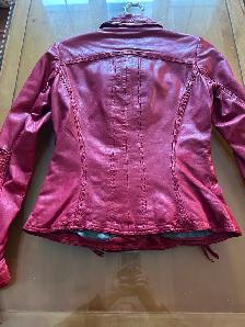 Women's Red Leather Jacket Danier