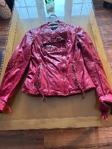 Women’s Red Leather Jacket Danier - Photo 3
