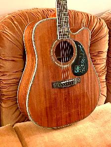 MERIDA, All Solid Koa Wood, Acoustic Guitar with Case - Photo 5