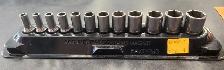 Snap-On 12pc 1/4' Drive 6-Point Flank Drive Semi-Deep Metric Set
