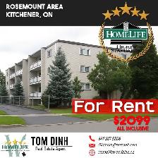 Balconies Spacious 2-Beds Apt in Rosemount $1999 All-Inclusive