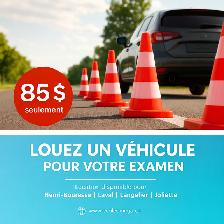 Location d’auto pour l’examen pratique de la SAAQ