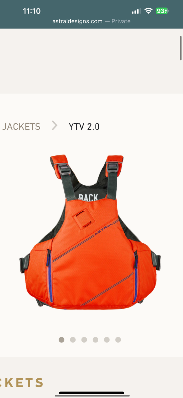 Astral YTV 2.0 PFD Life Jacket - Photo 3