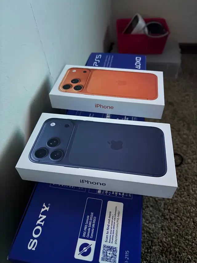 New IPhones 17 pro max 256gb and ps5 Digital Edition for sale.