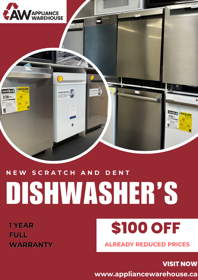 DISHWASHER CLEARANCE! BRAND NEW OPEN BOX
