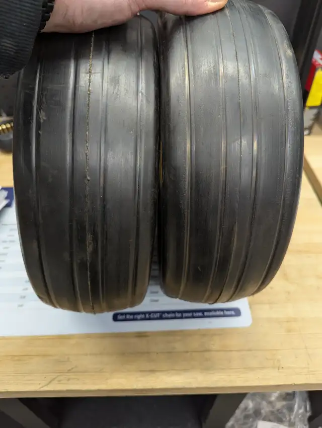 250x85 Solid Rubber Finishing Mower Wheel Assy