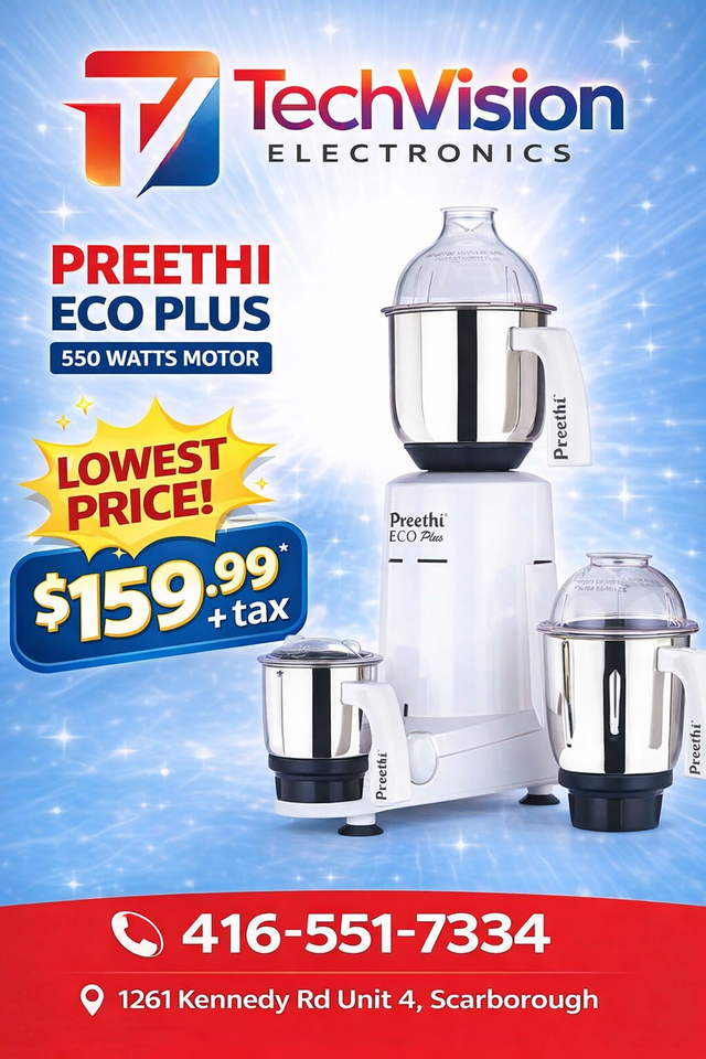 Preethi Eco Plus 550W Mixer Grinder