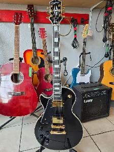 Epiphone Les Paul Custom Electric Guitar - Ebony Left-Handed