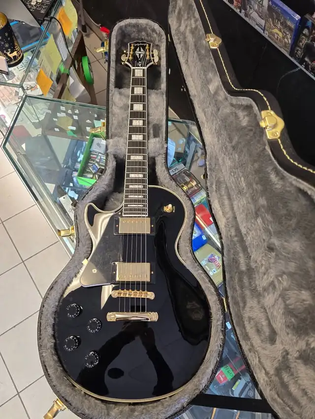 Epiphone Les Paul Custom Electric Guitar - Ebony Left-Handed - Photo 5