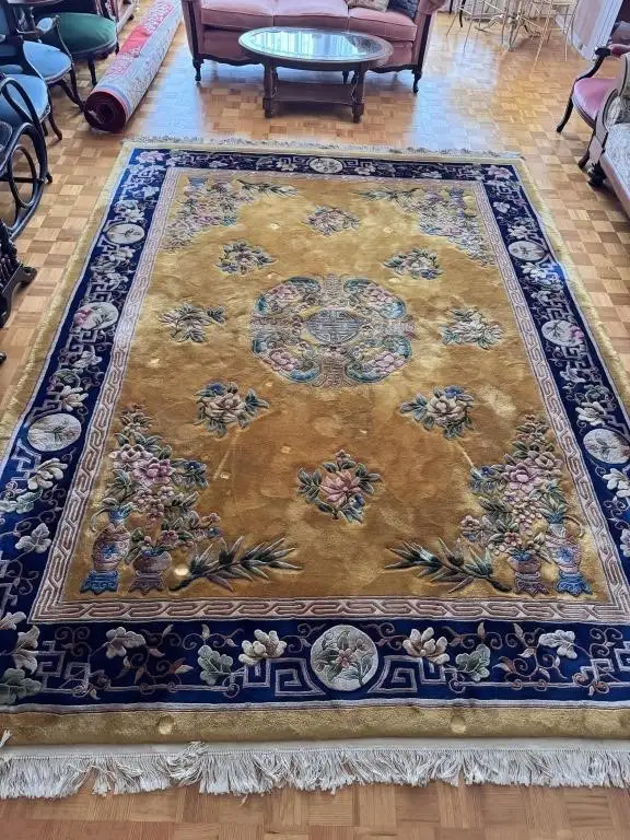 EXCELLENT LARGE 9 X 12.5 HANDMADE ORIENTAL WOOL RUG
