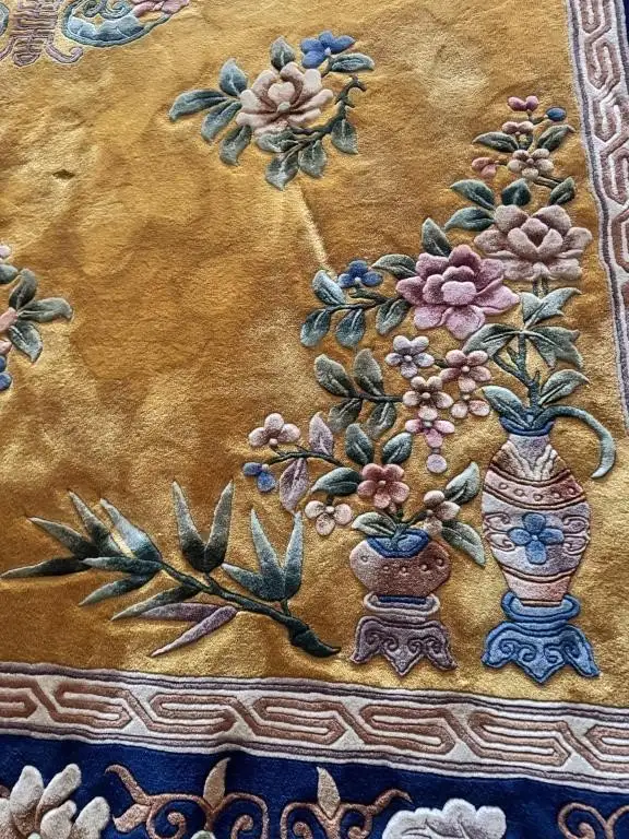 EXCELLENT LARGE 9 X 12.5 HANDMADE ORIENTAL WOOL RUG - Photo 4