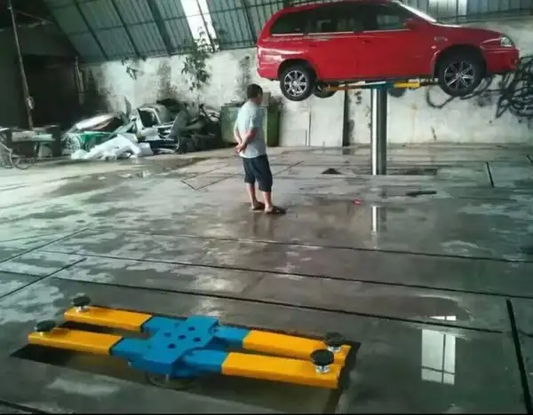 In-Ground Single Post Car Lift – H Shape – Heavy Duty - Photo 4