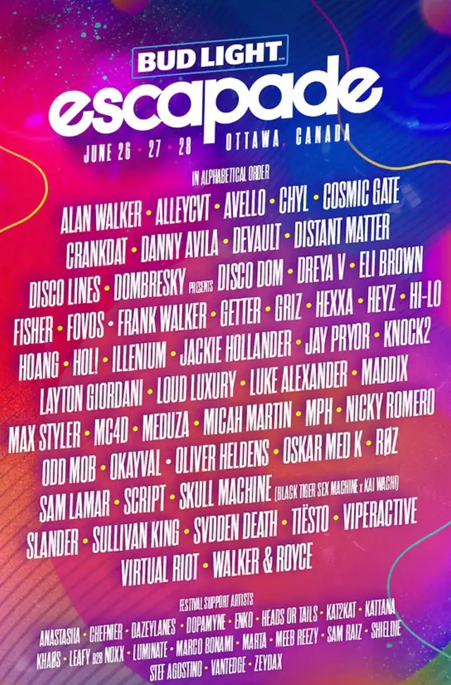 Escapade VIP tickets 2026