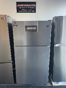 NEW 33" Top Freezer Fridge (21 Cu.Ft) Stainless Steel - Photo 2