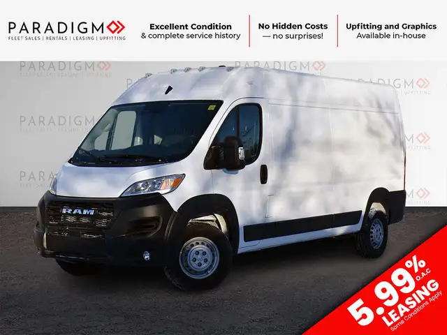 2025 Dodge Ram ProMaster 2500 159\' HIGH ROOF LOW KM!