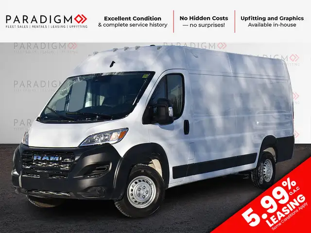 2025 Dodge Ram ProMaster 3500 159\' HIGH ROOF EXT LOW KM!