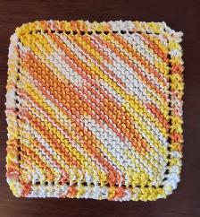 Knitted Dishcloths. Set of 5 (one color) OR Multi Colored - Photo 4