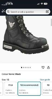 Harley-Davidson Black Leather Boots Size 13M